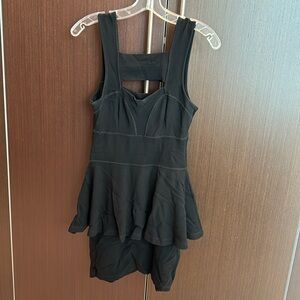 French Connection Black Sexy Cleavage Window Mini Dress